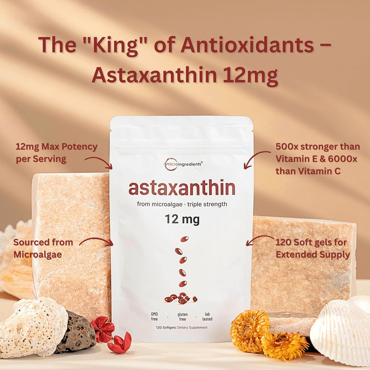 Micro Ingredients Astaxanthin 12mg